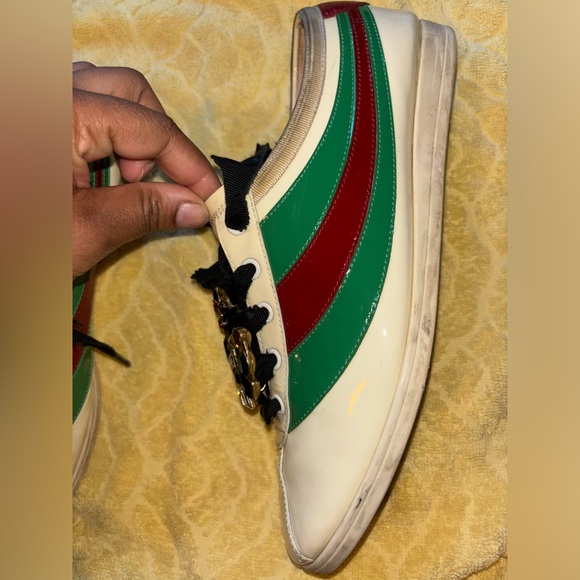 Gucci Vernice Crystal Patent Leather Trainers - Picture 9 of 14